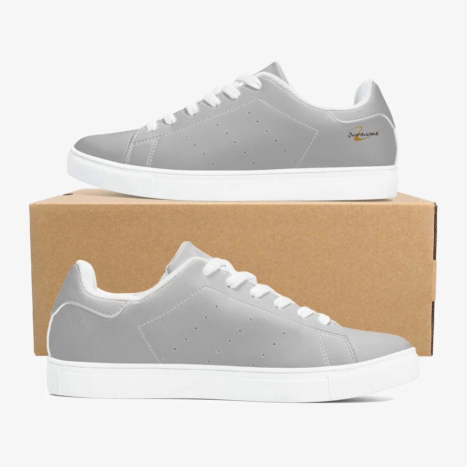 190. Classic Low-Top Leather Sneakers - White/Black