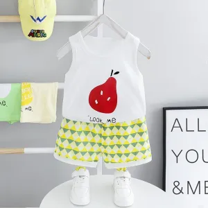 2-piece Fruit Pattern T-shirt & Shorts for Toddler Girl£¨No Shoes???Wholesale children's clothing