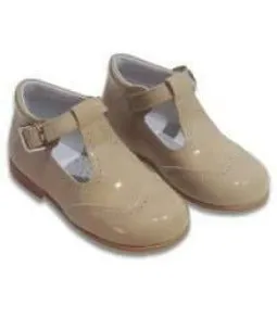 6271 Camel Tan T-Bar Shoe