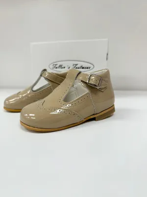 6271 Camel Tan T-Bar Shoe