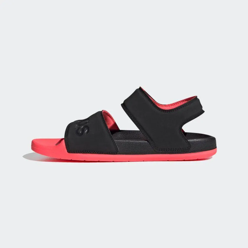 Adidas Women's Adilette Sandals - Core Black / Signal Pink