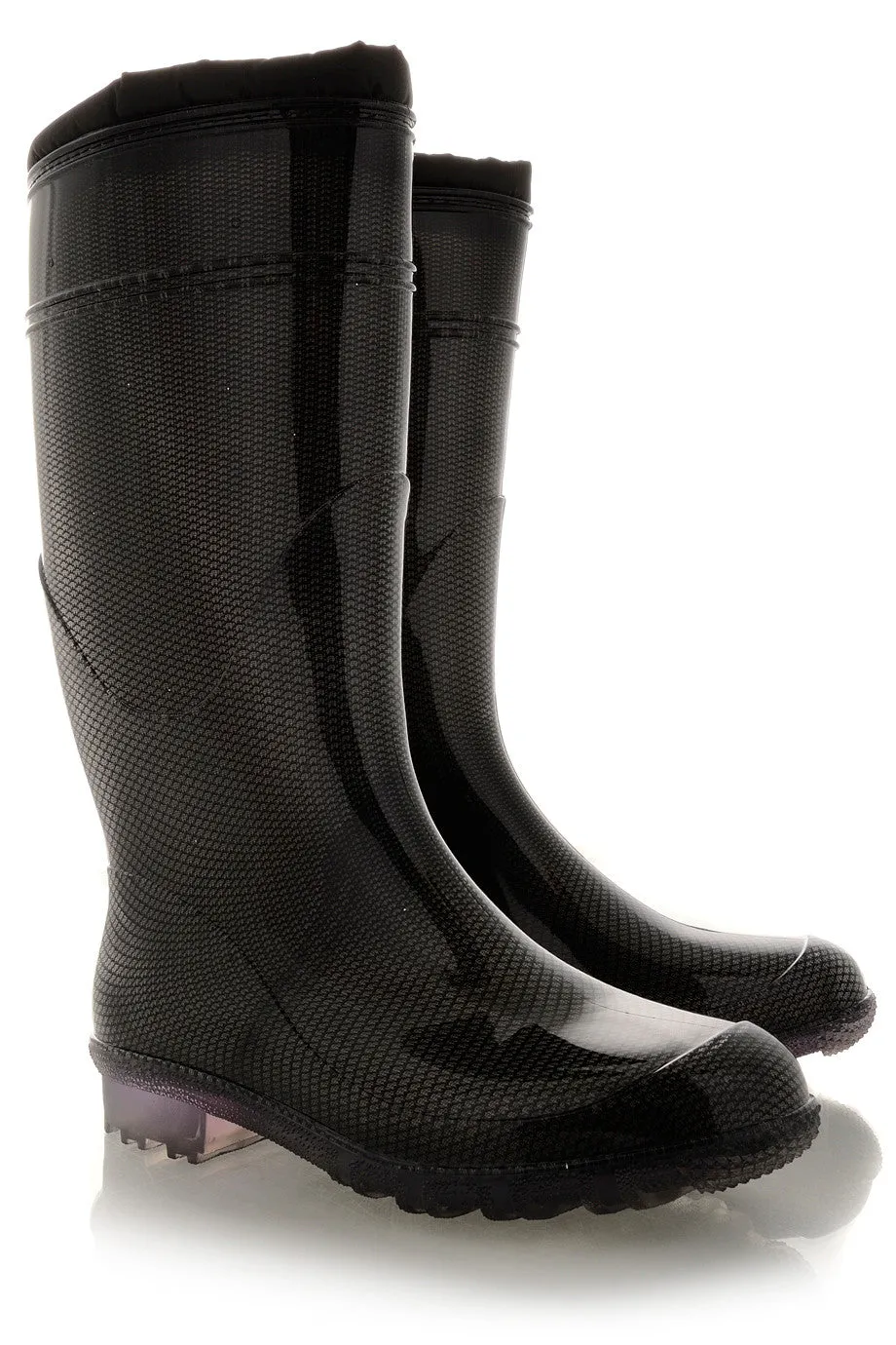 ANDES Black Lace Rubber Boots