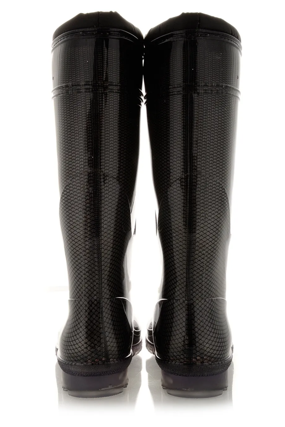 ANDES Black Lace Rubber Boots