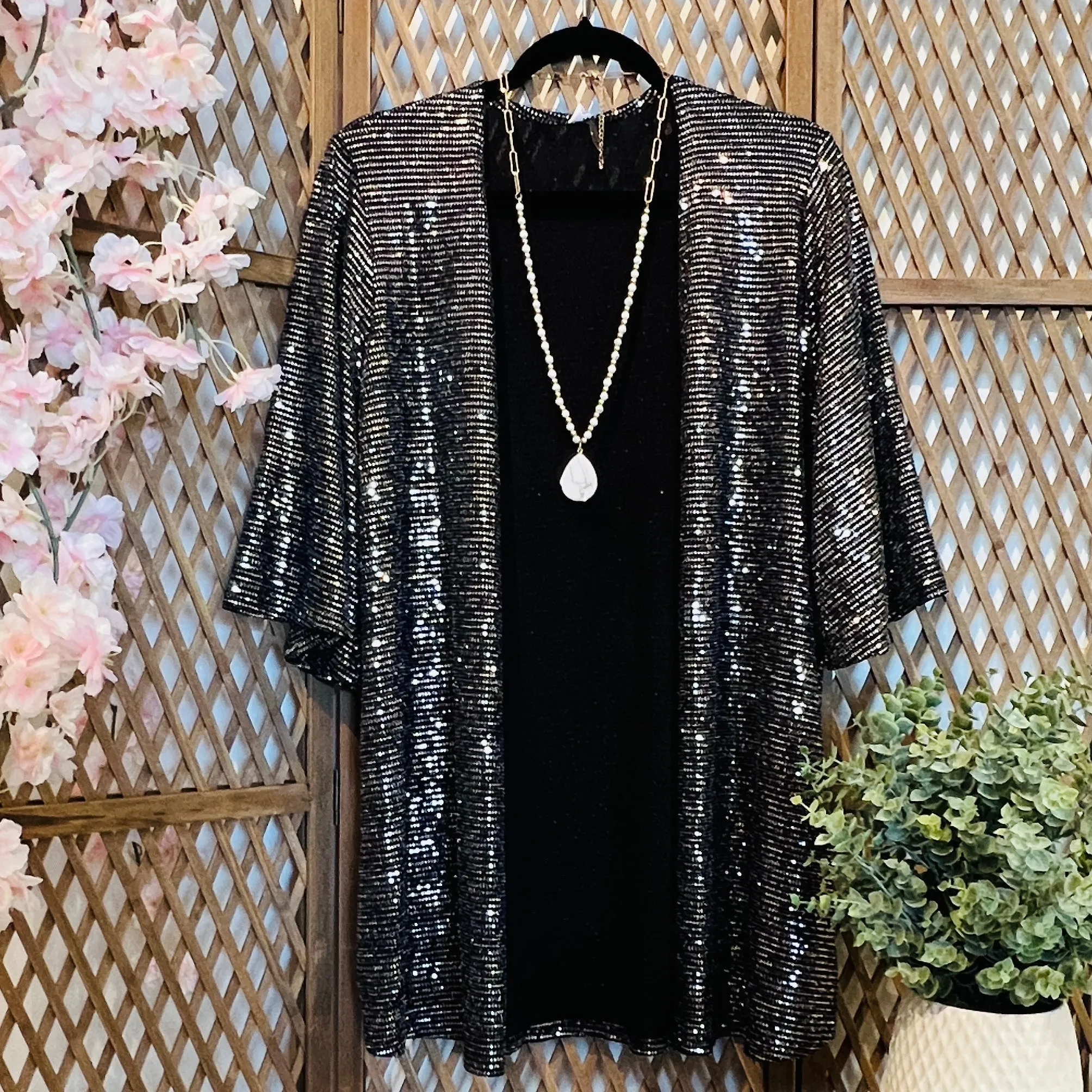 Black Sparkle Cardigan