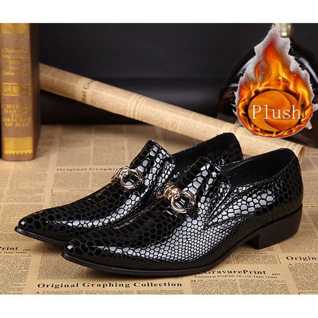 Business Elegant Pointed Toe Leather Men Shoes