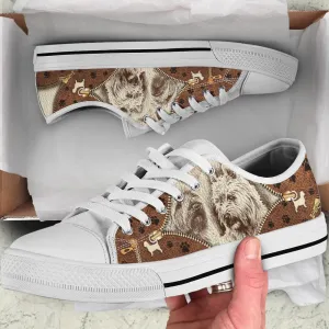 Cairn Terrier Low Top Shoes - Low Top Sneaker - Dog Walking Shoes Men Women, Dog Printed Shoes, Canvas Shoes For Men, Women