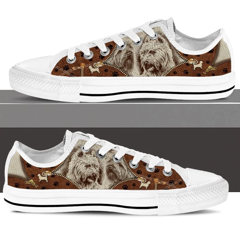 Cairn Terrier Low Top Shoes - Low Top Sneaker - Dog Walking Shoes Men Women, Dog Printed Shoes, Canvas Shoes For Men, Women