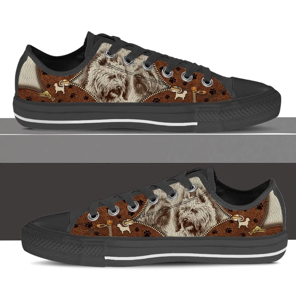 Cairn Terrier Low Top Shoes - Low Top Sneaker - Dog Walking Shoes Men Women, Dog Printed Shoes, Canvas Shoes For Men, Women