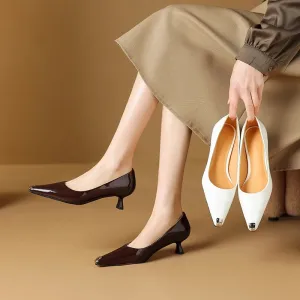 Casual Non-slip Mid Heel Office Ladies Shoes