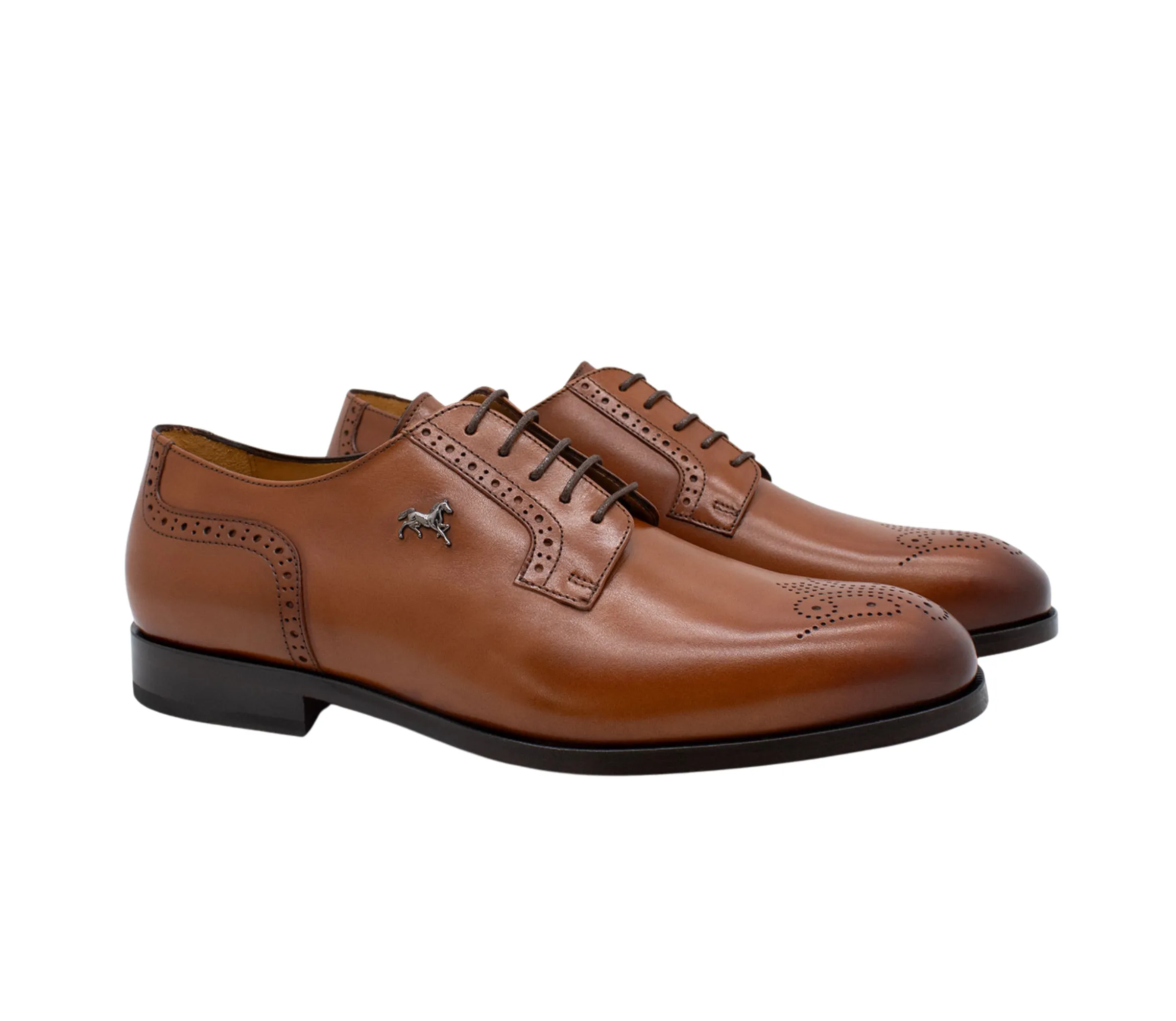 Cavalo Lusitano Leather Derby Brogue Shoes