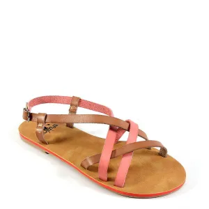 Corkys Women's Baja Sandal - Coral/Tan 40-3113