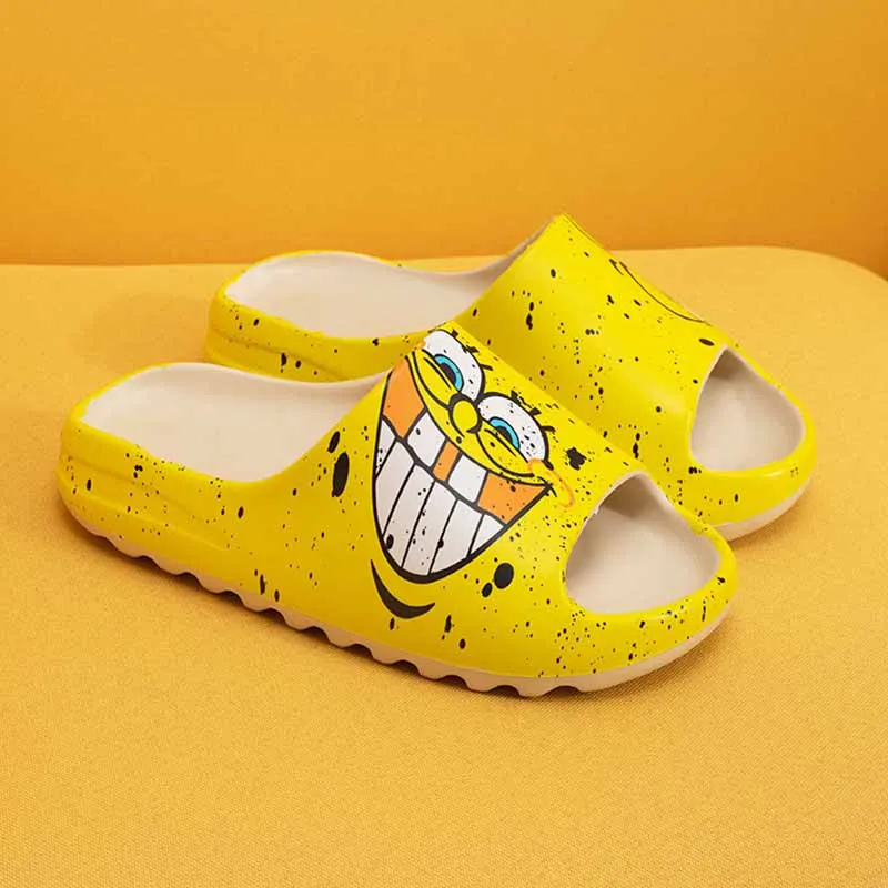 deanwangkt - Yellow White Casual Simplicity Printing Opend Comfortable Shoes