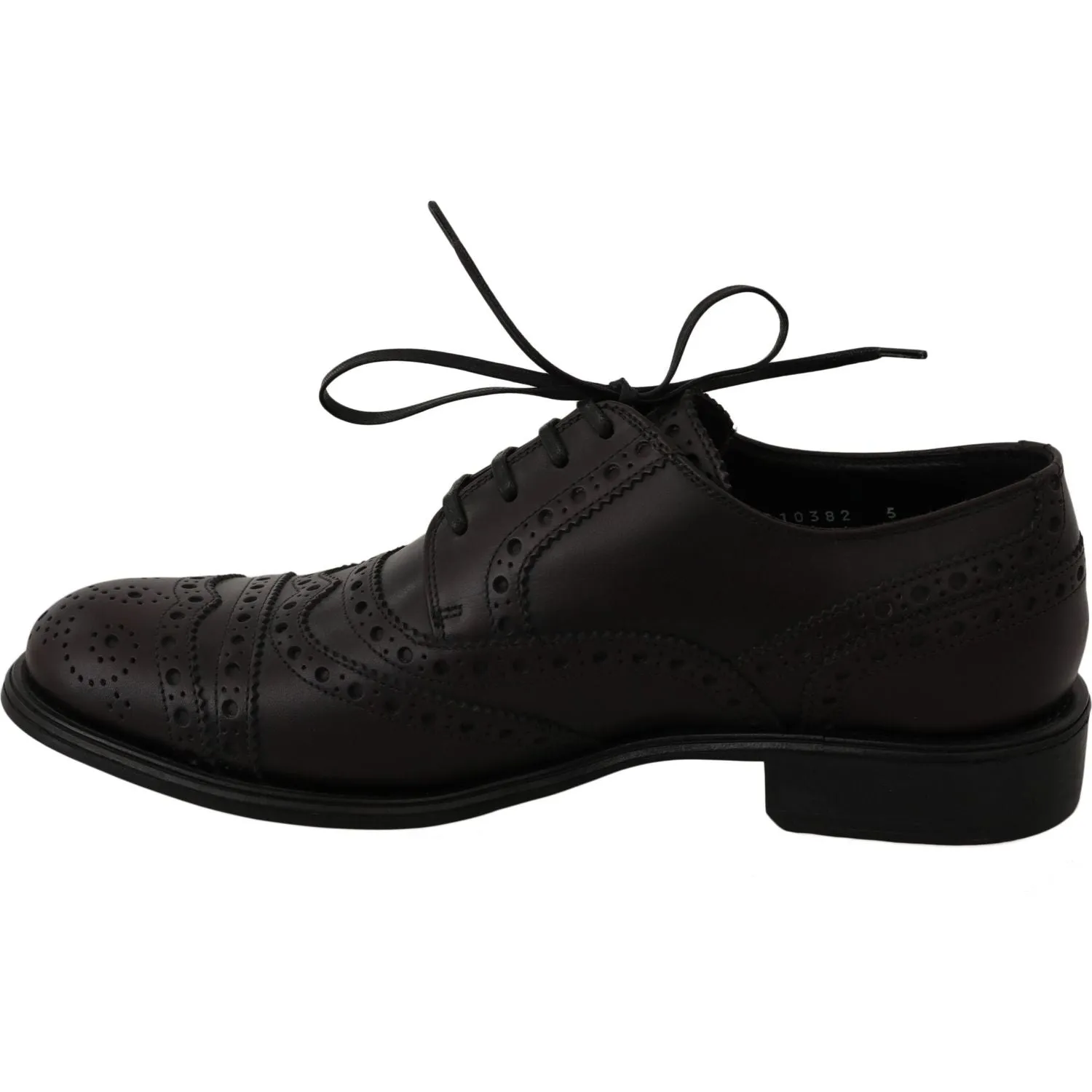 Dolce & Gabbana Elegant Bordeaux Wingtip Derby Dress Shoes