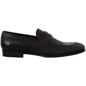 Dolce & Gabbana Elegant Crocodile Leather Moccasin Shoes