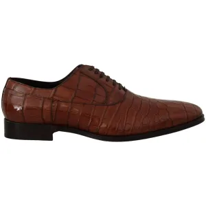 Dolce & Gabbana Elegant Exotic Crocodile Leather Formal Shoes