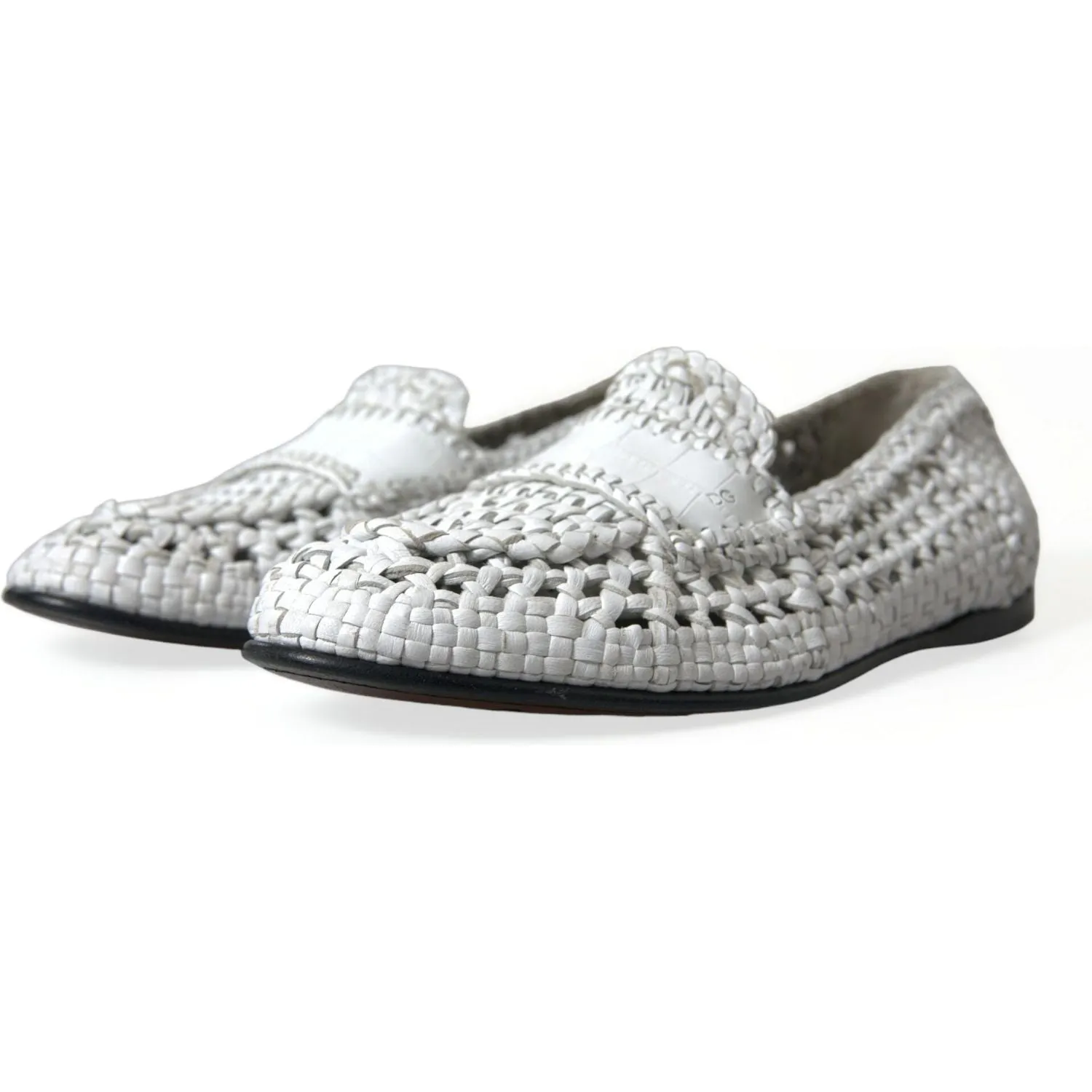 Dolce & Gabbana Elegant White Loafer Slip-Ons