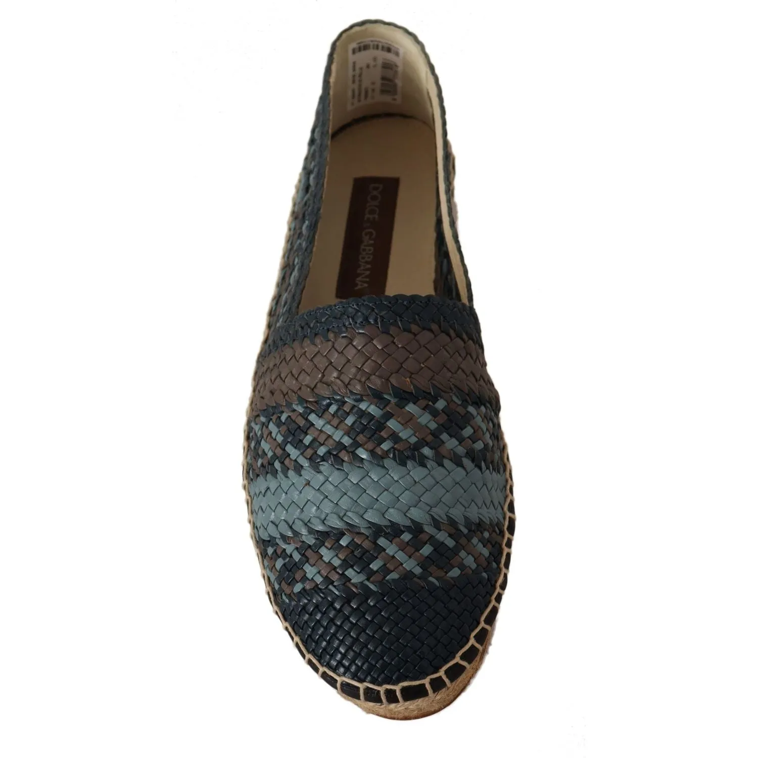 Dolce & Gabbana Elegant Woven Leather Espadrilles