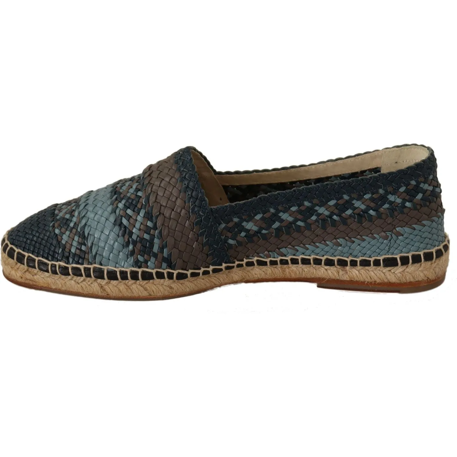 Dolce & Gabbana Elegant Woven Leather Espadrilles