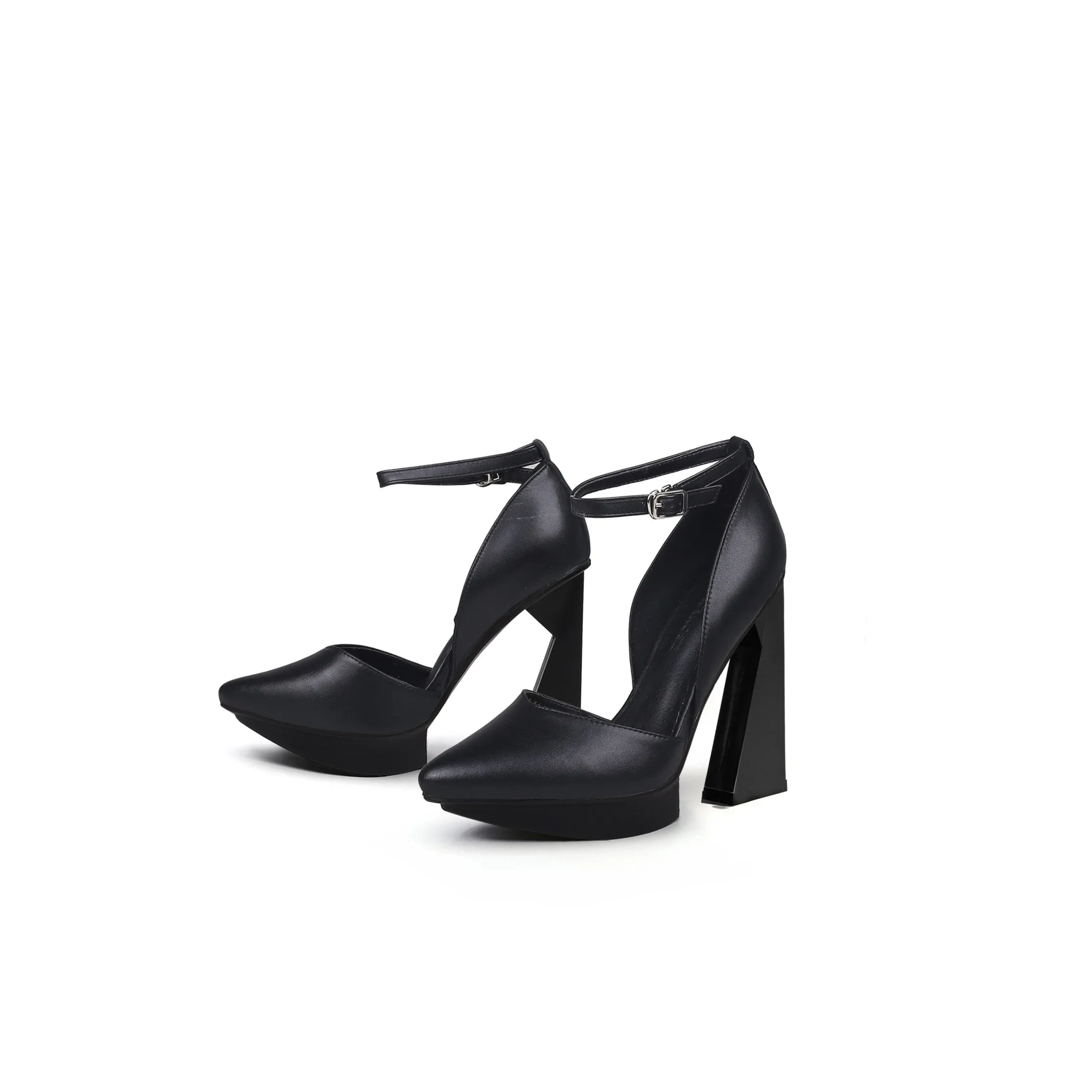 Elegant Ankle Strap Platform Pumps