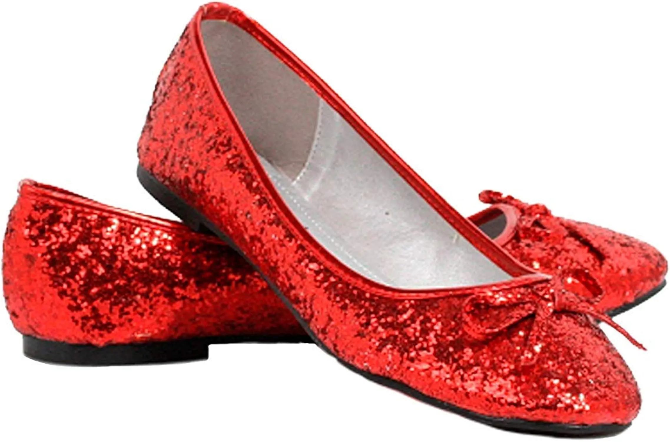 Ellie Shoes Red Glitter Star Flat Adult Shoes