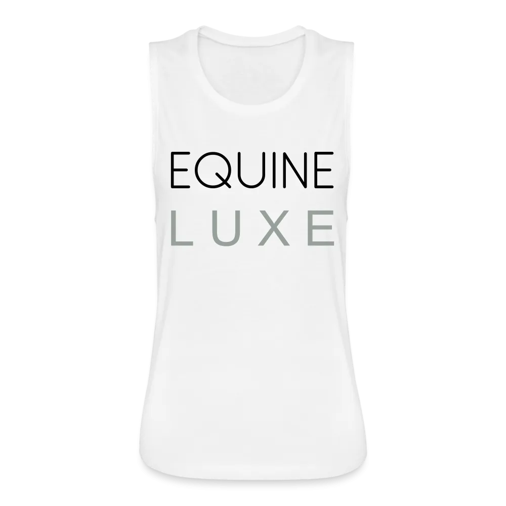 EQUINE LUXE | Flowy Muscle Tank - white