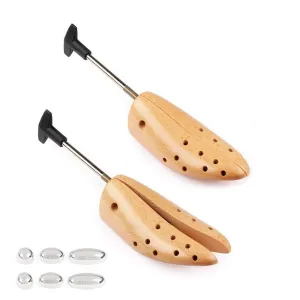 FootFitter Premium Professional One-Way Single Shoe Stretcher Set - Pair of Shoe Stretchers