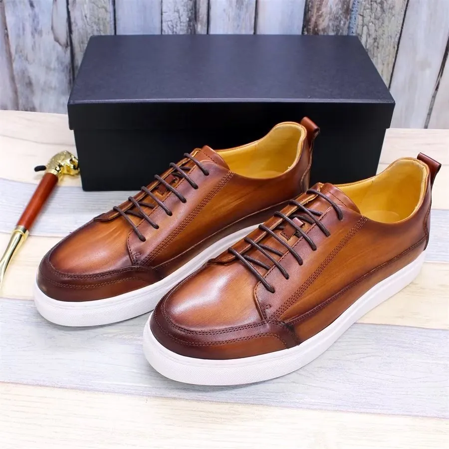 GrainLux Elegant Hand-Painted Lighted Casual Shoes