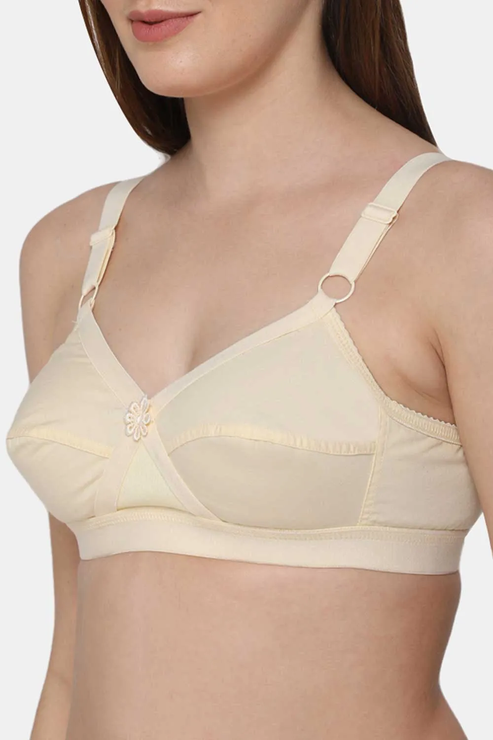 High Coverage Non-Padded Non-Wired Intimacy Full-Figure Everyday Bra - Skin