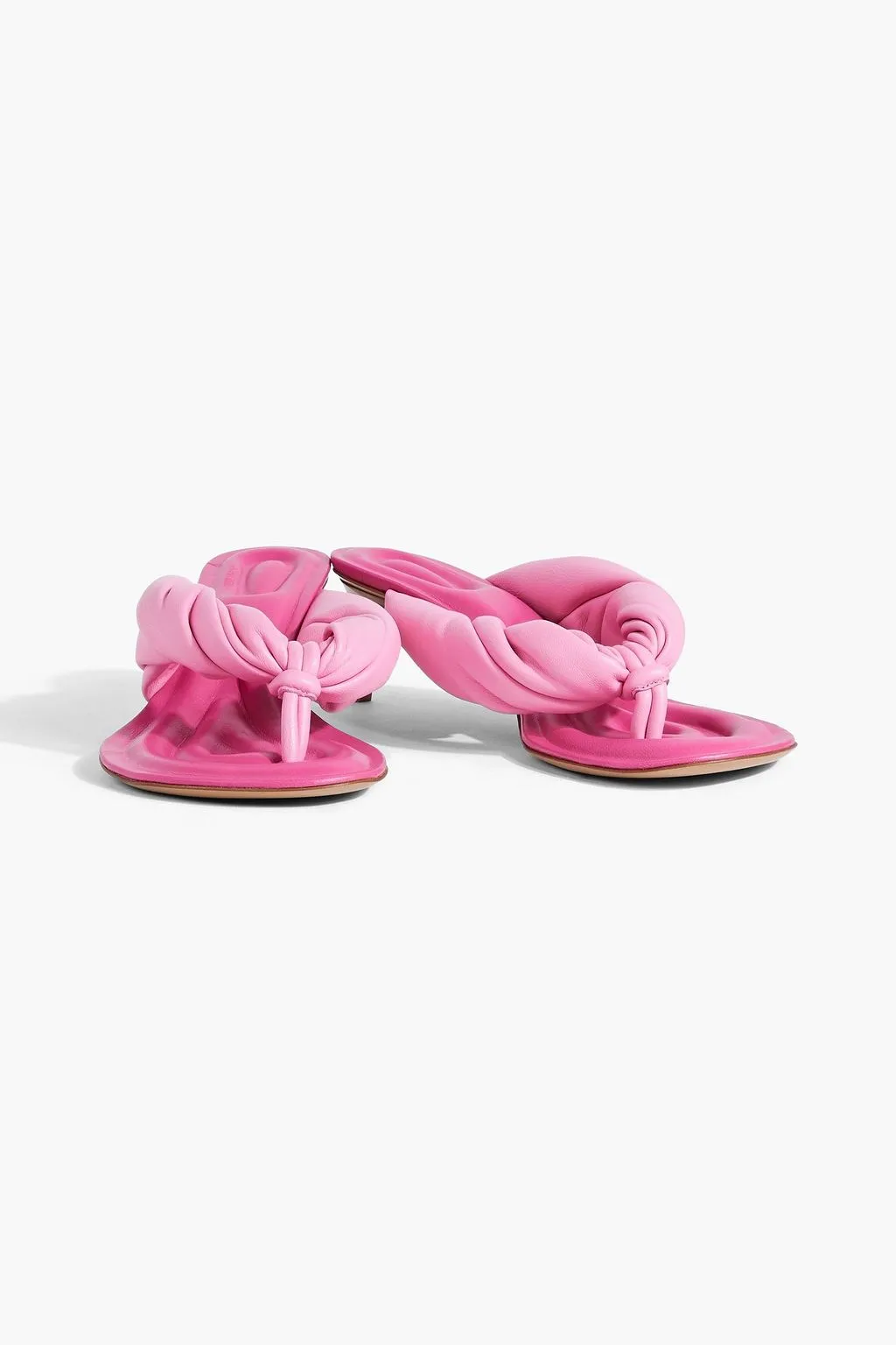 JACQUEMUS Soft Twisted Leather Sandal, Pink