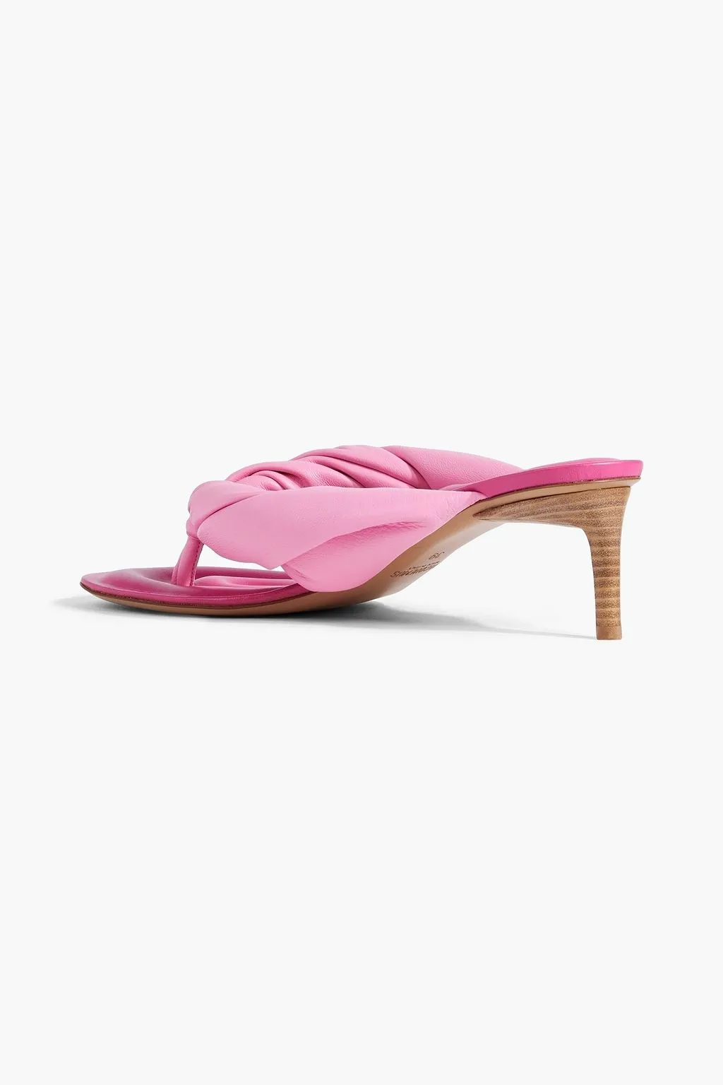 JACQUEMUS Soft Twisted Leather Sandal, Pink