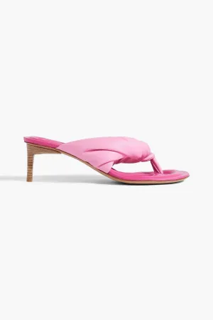 JACQUEMUS Soft Twisted Leather Sandal, Pink