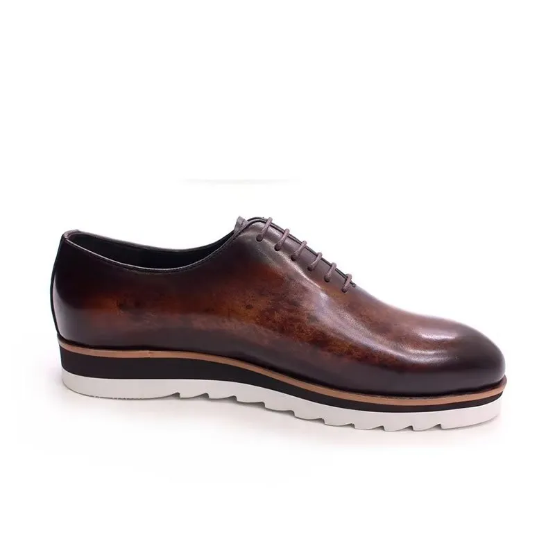 LeatherLux Elegant Hand-Painted Slip-On Shoes