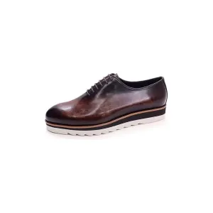 LeatherLux Elegant Hand-Painted Slip-On Shoes