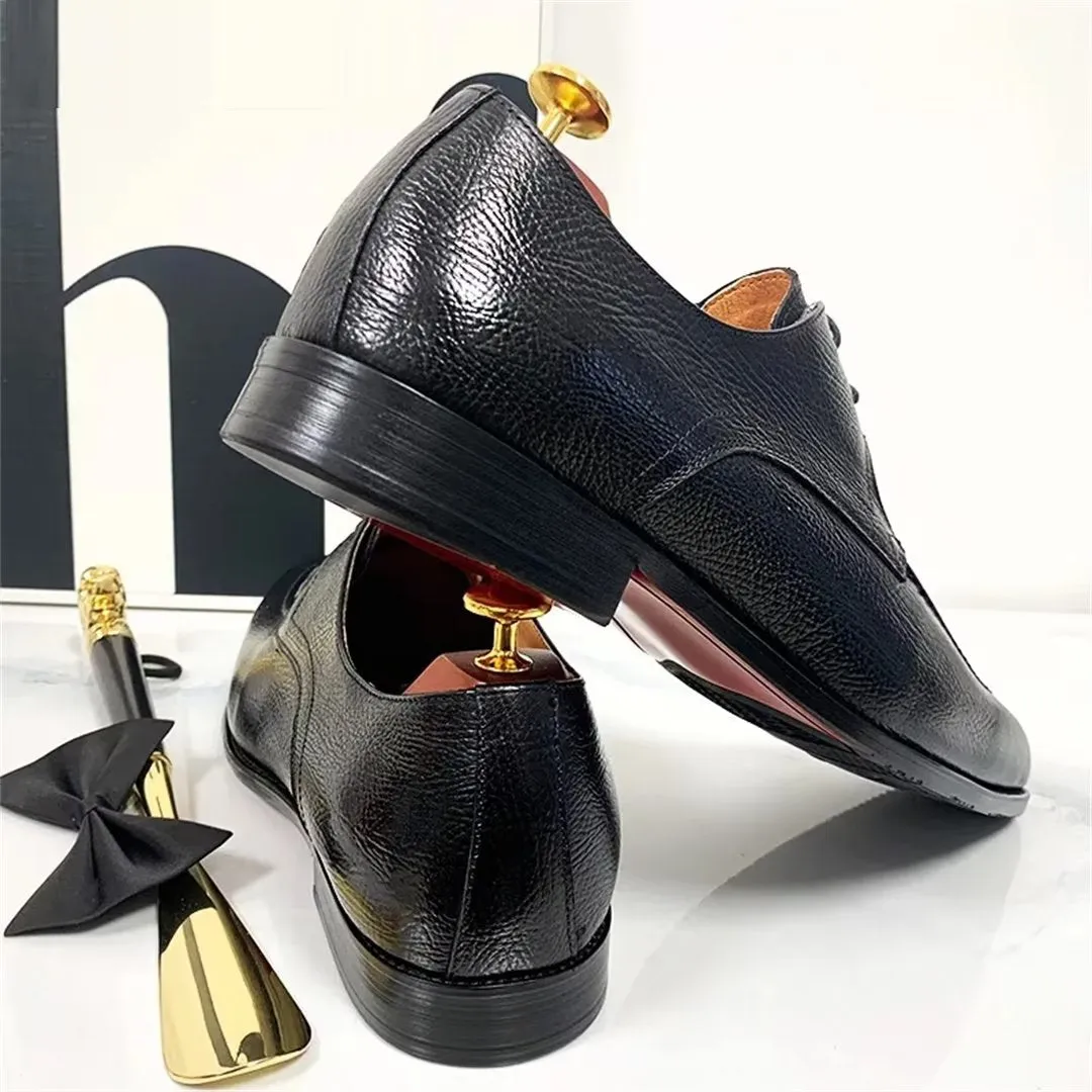 LeatherLuxe Genuine Square-Toe Stylish Dress Shoes