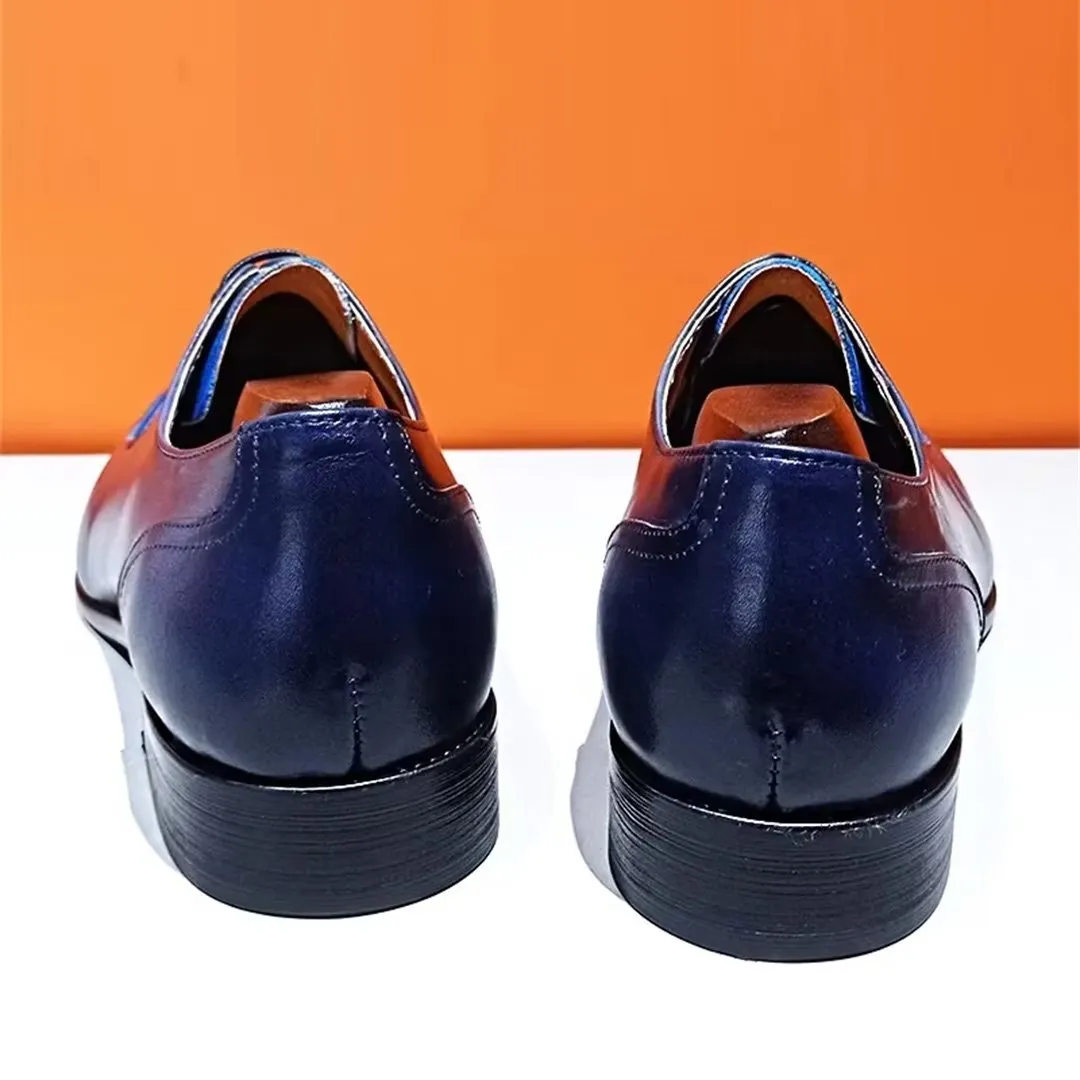 LeatherLuxe Genuine Square-Toe Stylish Dress Shoes