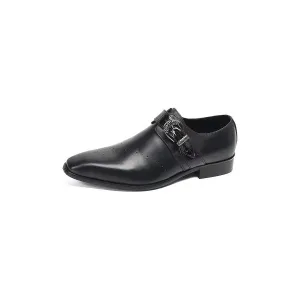 LuxeLeather Monkstraps: Elegant Slip-Ons with Genuine Leather