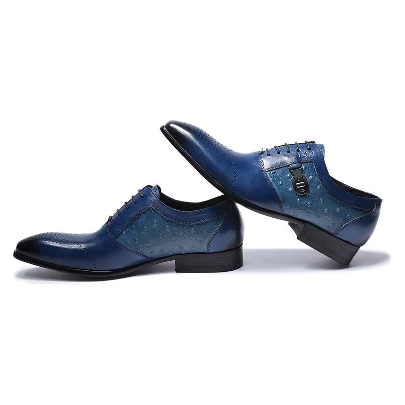 LuxePrint Exotic Lace-Up Oxford Brogue Casual Shoes