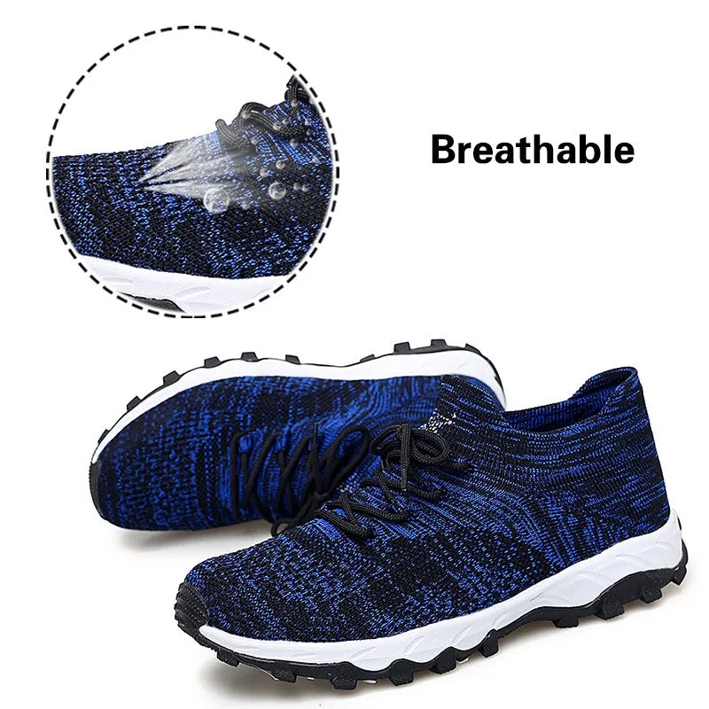 Man's breathable comfortable portable elastic tennis leisure flat sneakers