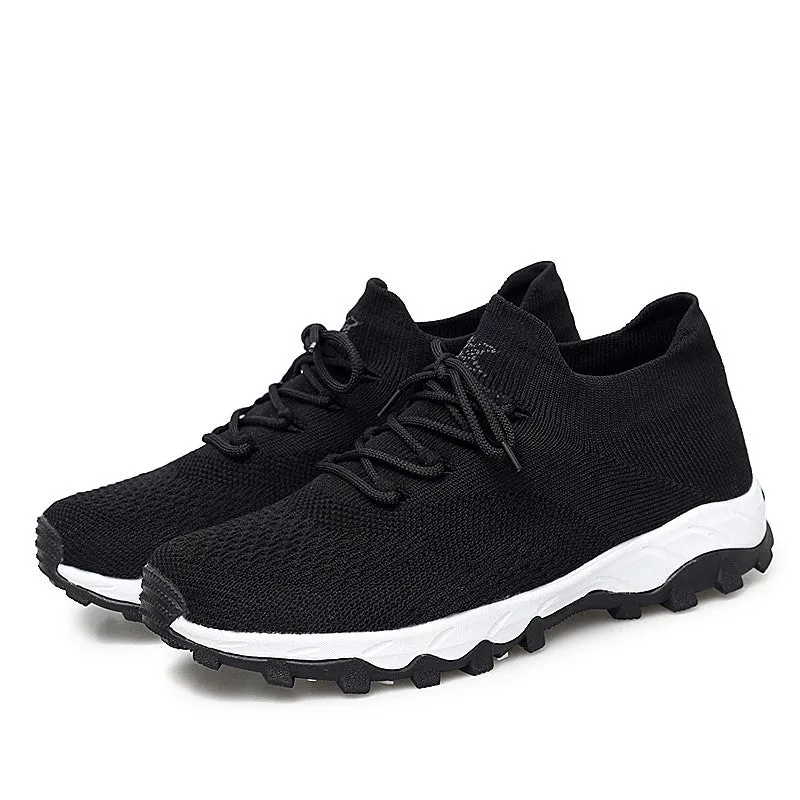 Man's breathable comfortable portable elastic tennis leisure flat sneakers