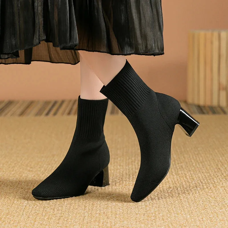 Marlinda™ | Elegant High Heeled Boots in Solid Colors