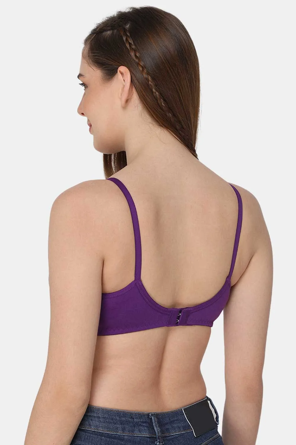 Medium Coverage Non-Wired Non-Padded Intimacy Saree Bra - Magic Purple - INT29