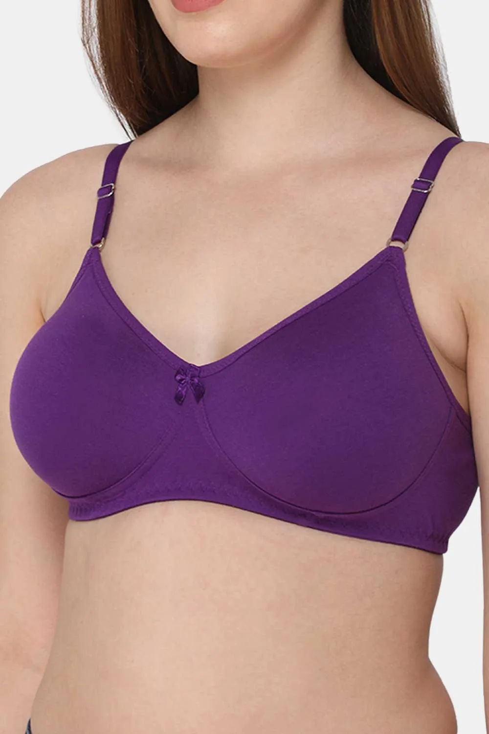 Medium Coverage Non-Wired Non-Padded Intimacy Saree Bra - Magic Purple - INT29