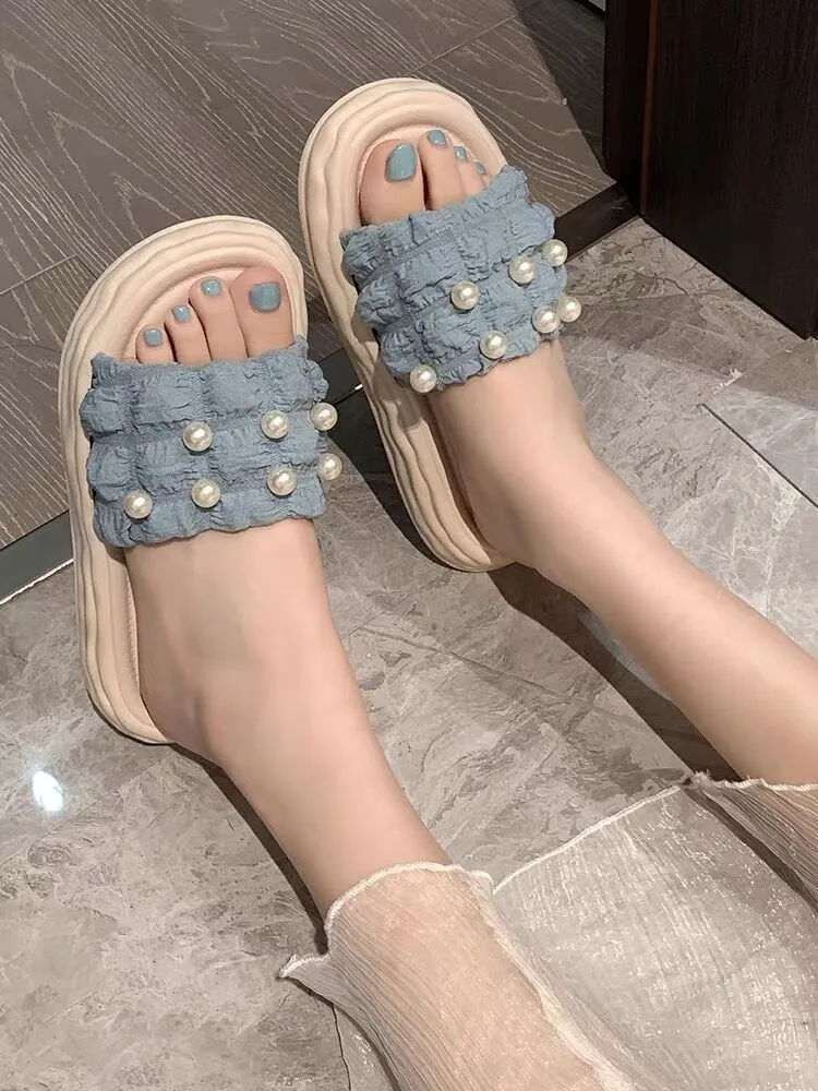 Muffin Pearl Non-slip Slipper Sandals