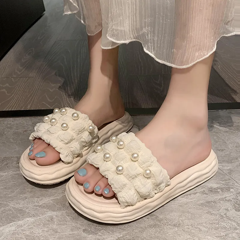 Muffin Pearl Non-slip Slipper Sandals