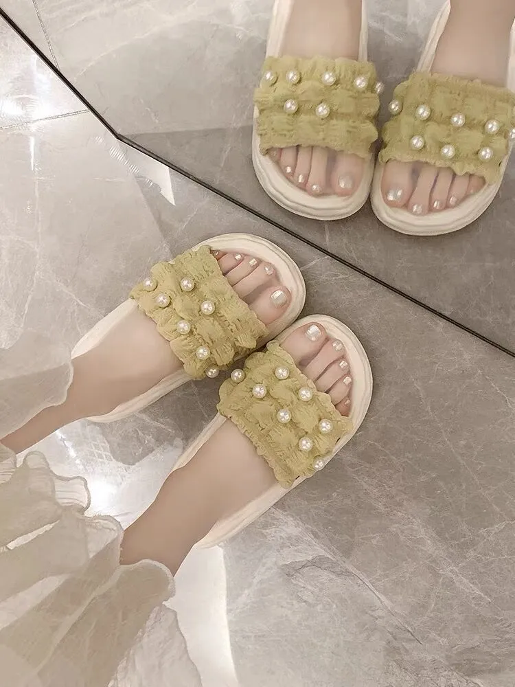 Muffin Pearl Non-slip Slipper Sandals