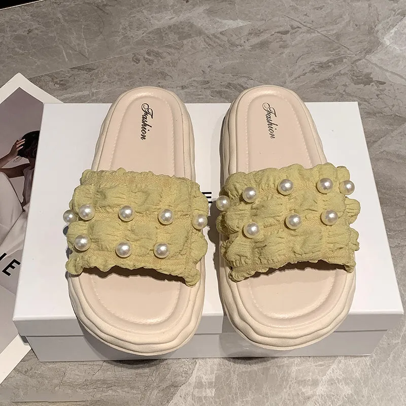 Muffin Pearl Non-slip Slipper Sandals