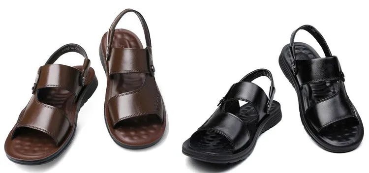 Non-slip Men's Leather Sandals