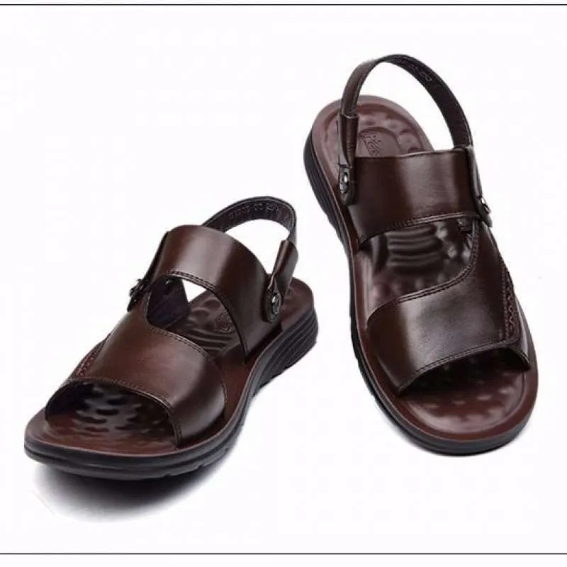 Non-slip Men's Leather Sandals