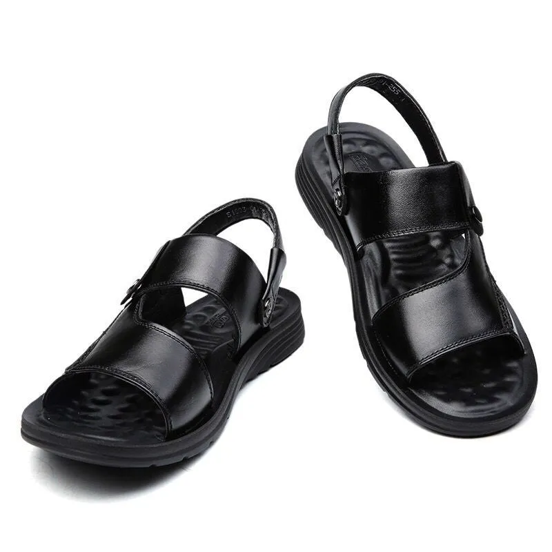 Non-slip Men's Leather Sandals