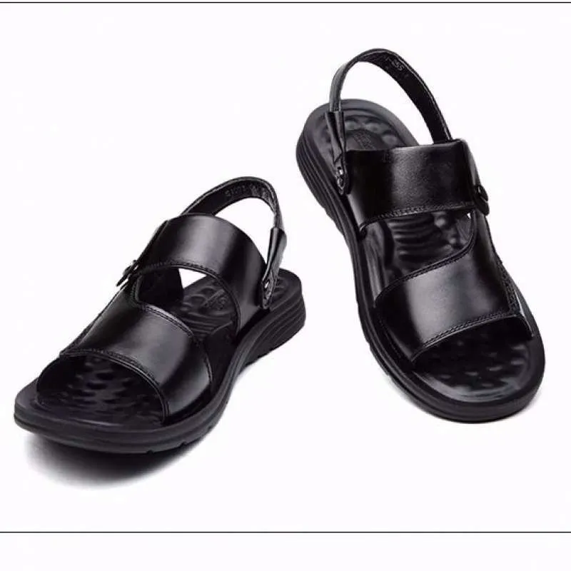 Non-slip Men's Leather Sandals